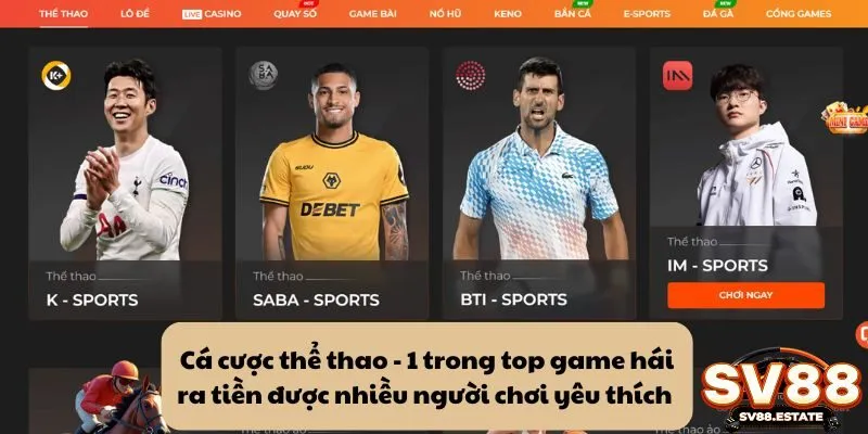 Cá cược thể thao - 1 trong top game hái ra tiền được nhiều người chơi yêu thích 