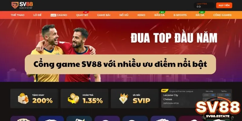 Cổng game SV88 với nhiều ưu điểm nổi bật 