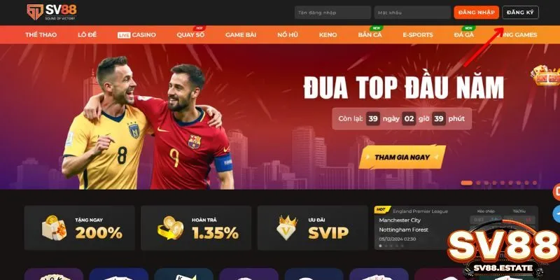 Đăng ký và đăng nhập để có thể tham gia game cược SV88